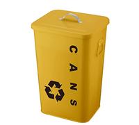 King Collection King Home Bidone Cans B1407026 in acciaio capacità 26 lt giallo