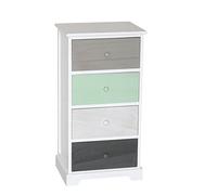 King Collection King Home C656179 Cassettiera 4 Cassetti Multicolor