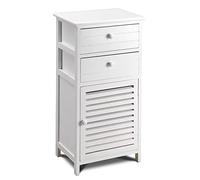 King Collection King Home C656896 Cassettiera 2 Cassetti con Anta, Bianco