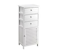 King Collection King Home C656897 Cassettiera 3 Cassetti con Anta, Bianco