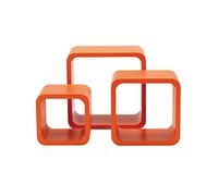 King Collection King Home M1106014/E Set 3 Pezzi Mensola Quadra Stondata, Arancio
