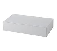 King Collection King Home M1106047/B Mensola Tamburata con Cassetto in MDF, Bianco, Legno ingegnerizzato, Bianco, 48X25X10H