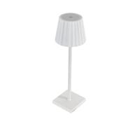 King Home Lampada da tavolo K-ligth in alluminio, luce bianca calda antiriflesso regolabile, Bianco - bianco alluminio L1776619