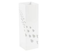 King collection, Portaombrelli, 15,5 x 15,5 x 49 cm, metallo verniciato, fantasia gocce, bianco - bianco P1817233