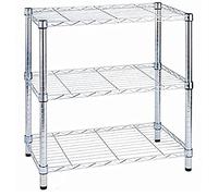 King Collection S1775001 Scaffale Cromato Tre Piani, Argento, 60 x 35 x 90 Cm