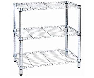 King Collection S1775001 Scaffale Cromato Tre Piani, Argento, 60 x 35 x 90 Cm