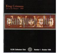 King Crimson - Live at the Marquee, 1969, Collector's Club 1 (UK Import)