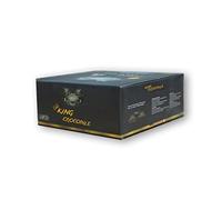 King Crocodile Carbone di cocco con lunga durata, 28 x 28 mm, carbone naturale sostenibile, poca cenere, basso sviluppo di fumo, carbone per barbecue, cubo di alta qualità, 2 kg