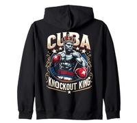 King Cuba Crown Knockout di Boxe Cubano Felpa con Cappuccio