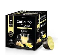 King Cup - 1 Confezione da 10 Capsule di Zenzero e Limone da Zuccherare, 10 Capsule 100% Compatibili con Sistema Nescafè Dolce Gusto di Bevanda al Gusto di Zenzero e Limone, Senza Glutine e Lattosio