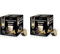 King Cup - 1 Confezione da 20 Capsule di Cappuccino al Ginseng con Zucchero di Canna, 10 Capsule 100% Compatibili con Sistema Nescafè Dolce Gusto, Senza Glutine e Senza Lattosio