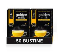 King Cup - 5 Confezioni da 10 Bustine Solubili di Golden Milk da Zuccherare, 50 Stick da 6 Gr per Bevanda al Gusto di Golden Milk da Aggiungere a 60 Ml di Acqua Calda, Senza Glutine e Senza Lattosio