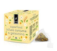 King Cup - Infuso di Curcuma e Gelsomino, 4 Confezioni con 10 Filtri Biodegradabili l'una, Miscela Rilassante con Note di Cannella, Vaniglia e Cardamomo, Superfood 100% Naturale, 40 Filtri