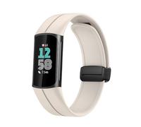 King Dong Cinturino in silicone liscio compatibile con Fitbit Charge 5/6, design senza fori con morsetto a pressione sicura, diversi colori, 20mm, Silicone, Non pietra preziosa