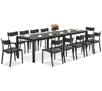 King Double/Provence antracite Set di mobili da giardino per 12 persone Bica