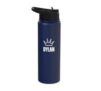 King Dylan Crown - Nome personalizzato Compleanno #1 Vincitore Stainless Steel Insulated Water Bottle