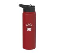 King Eric Crown - Nome personalizzato Compleanno #1 Vincitore Stainless Steel Insulated Water Bottle