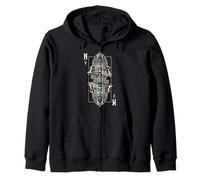 King Faraone Evil Zombie Skull Astrologia Tarocchi Felpa con Cappuccio