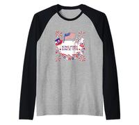 King Free Since 1776 4 luglio 2026 America 250th Anniversary Maglia con Maniche Raglan