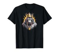 King Gang Gorilla Primate Hip Hop Graphic Apparel Maglietta