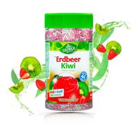 KING GEORGE - Fragola Kiwi 12 x 400 g - tè freddo istantaneo - Delizia estiva - Confezione di scorte - bevande in polvere, bibite per famiglia, lavoratori turni, celebrazioni, feste