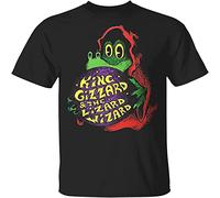 King Gizzard And The Lizard Wizard Mens Short Sleeve T-Shirt Black Cotton Tee Black L