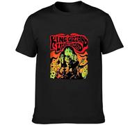 King Gizzard And The Wizard Lizard Psychedelic Rock Australian Music Unisex 100% Cotton Short-Sleeve T-Shirts Black XXL