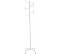 King Collection King Home A1007614 Appendiabiti in Acciaio Verniciato, Bianco, 50X50X175H