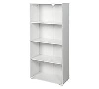 King Home LIBRERIA A QUATTRO RIPIANI BIANCA