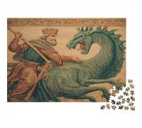 King, Huge Green Dragon Jigsaw Puzzle 1000pcs (75x50cm) Adulti Puzzle Gioco Educativo Decorazioni Per La Casa