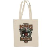 King is Back Art - Borsa tote in cotone naturale, colore: Bianco, bianco, Taglia unica