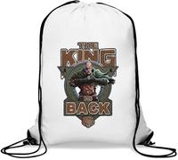 King is Back Art - Sacca da palestra casual, con coulisse, colore: bianco