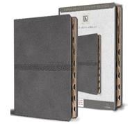 King James Vers KJV Holy Bible, Large Print Medium format, Gray Faux (Tascabile)