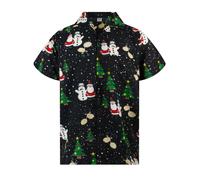 King Kameha Camicia 'Christmas Buddies' nero Uomo - PROMO - Taglie forti - Camicie da uomo King Kameha 4XL