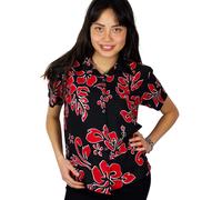 King Kameha Camicia da donna 'Hibiscus Black Line' rosso Donna - Abbigliamento - Taglie comode - Camicie e tuniche - Camicette e top King Kameha S