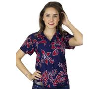 King Kameha Camicia da donna 'Hibiscus Blue Line' rosso Donna - Abbigliamento - Taglie comode - Camicie e tuniche - Camicette e top King Kameha S