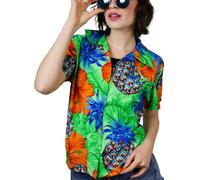 King Kameha Camicia da donna 'Pineapple Hibiscus Shadow Line' verde Donna - Abbigliamento - Taglie comode - Camicie e tuniche - Camicette e top King Kameha S