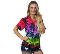 King Kameha Funky-Bluse-Camicie-Hawaiana, Manica-Corta, Beach, Rosa, M