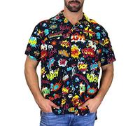 King Kameha Funky Camicia Hawaiana, BoomBang, multiblack, 5XL