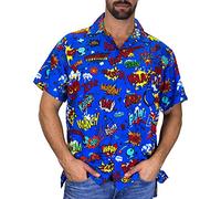 King Kameha Funky Camicia Hawaiana, BoomBang, multiblue, L