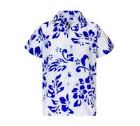 King Kameha Maglietta 'Hibiscus White Line' indaco Uomo - Abbigliamento - Taglie comode - Maglie e T-shirt King Kameha 8XL