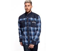 King Kerosin Chopper ´till Death Adventure camicia, nero-blu, taglia M