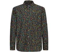 King Kerosin AOP Camicia da abito vintage KKI45051 XL Nero