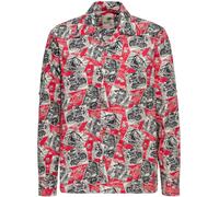 King Kerosin AOP Camicia hawaiana vintage KKI45054 XXL Rosso