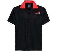 King Kerosin Aop Vintage - Camicia da abito a maniche corte KKU45053 XL Nero