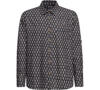 King Kerosin Aop Vintage Suit Camicia "Sugar Skull" KKI35020 L Nero