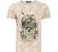 King Kerosin Born To Kill, t-shirt S male Beige/Verde
