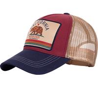 King Kerosin California Bear, tappo Taglia Unica male Rosso Scuro/Blu Scuro/Beige