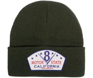 King Kerosin California Motor State Beanie, verde per maschi