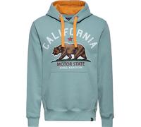 King Kerosin California Motor State, felpa con cappuccio XL male Azzurro/Arancione